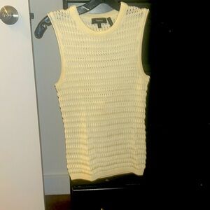 Theory cream sweater vest size Petite